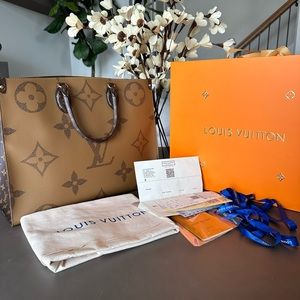LV OnTheGo GM Tote Bag - Original Receipt, Box and Tags